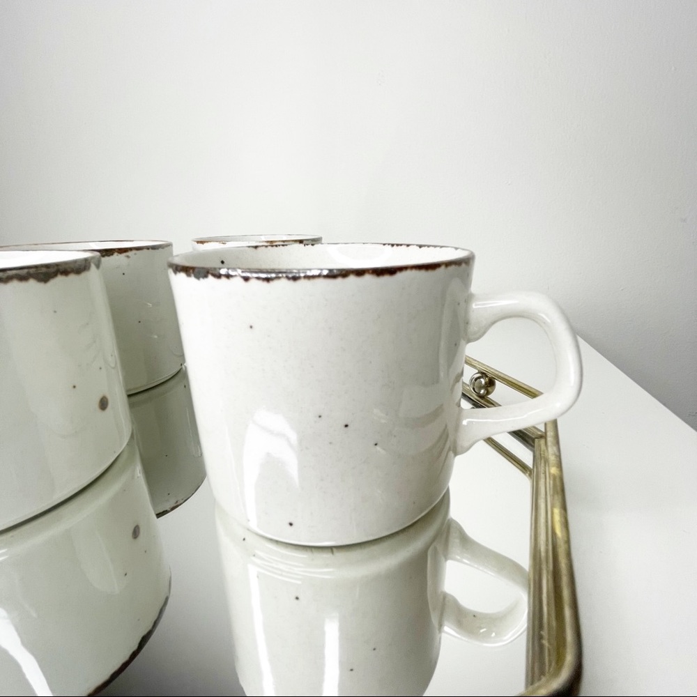 Set of 4 Brown Speckle Mini Mugs - Picture 5 of 16